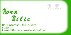 nora milis business card